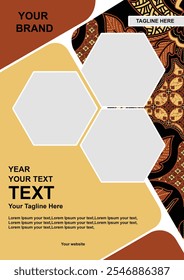 Flyer Layout Design mit Batik Motiv
