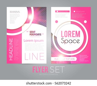 Flyer Layout Design Template. Business Brochure. Cover Presentations, Leaflet, Magazine A4 Size with Shining Elements. Vector illustration