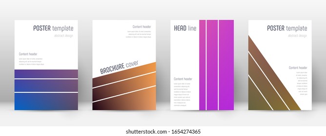 Flyer layout. Geometric enchanting template for Brochure, Annual Report, Magazine, Poster, Corporate Presentation, Portfolio, Flyer. Alluring gradient cover page.
