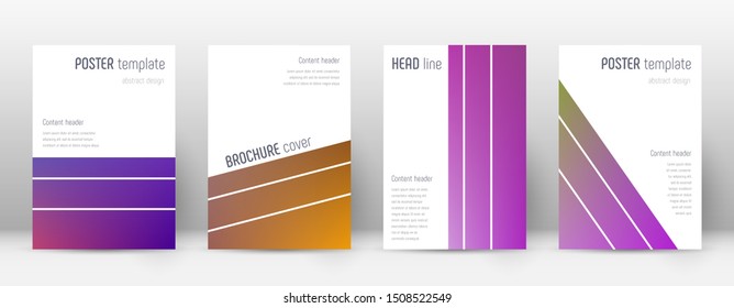 Flyer layout. Geometric extra template for Brochure, Annual Report, Magazine, Poster, Corporate Presentation, Portfolio, Flyer. Alluring gradient cover page.