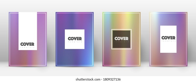 Flyer layout. Hipster artistic template for Brochure, Annual Report, Magazine, Poster, Corporate Presentation, Portfolio, Flyer. Amazing bright hologram cover page.