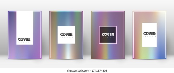 Flyer layout. Hipster astonishing template for Brochure, Annual Report, Magazine, Poster, Corporate Presentation, Portfolio, Flyer. Amazing bright hologram cover page.