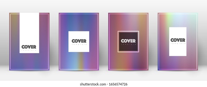 Flyer layout. Hipster comely template for Brochure, Annual Report, Magazine, Poster, Corporate Presentation, Portfolio, Flyer. Amazing bright hologram cover page.