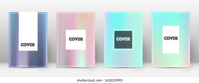 Flyer layout. Hipster fair template for Brochure, Annual Report, Magazine, Poster, Corporate Presentation, Portfolio, Flyer. Amusing pastel hologram cover page.