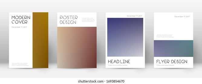 Flyer layout. Minimal awesome template for Brochure, Annual Report, Magazine, Poster, Corporate Presentation, Portfolio, Flyer. Appealing color transition cover page.