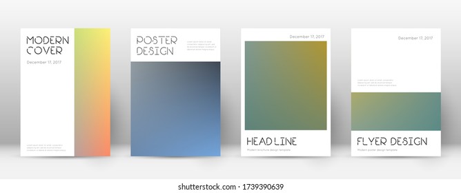 Flyer layout. Minimal bewitching template for Brochure, Annual Report, Magazine, Poster, Corporate Presentation, Portfolio, Flyer. Appealing color transition cover page.