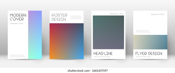 Flyer layout. Minimal cute template for Brochure, Annual Report, Magazine, Poster, Corporate Presentation, Portfolio, Flyer. Appealing color transition cover page.