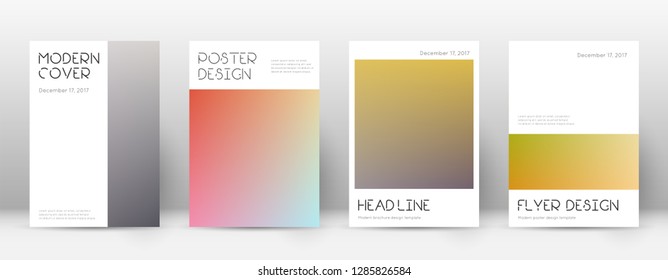 Flyer layout. Minimal delicate template for Brochure, Annual Report, Magazine, Poster, Corporate Presentation, Portfolio, Flyer. Appealing color transition cover page.