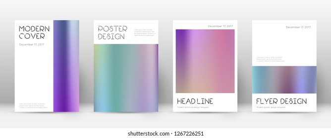 Flyer layout. Minimal sublime template for Brochure, Annual Report, Magazine, Poster, Corporate Presentation, Portfolio, Flyer. Amusing color gradients cover page.