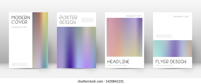 Flyer layout. Minimal vibrant template for Brochure, Annual Report, Magazine, Poster, Corporate Presentation, Portfolio, Flyer. Amusing color gradients cover page.