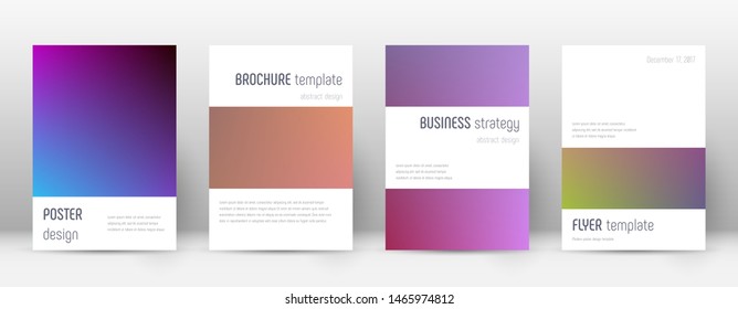 Flyer layout. Minimalistic attractive template for Brochure, Annual Report, Magazine, Poster, Corporate Presentation, Portfolio, Flyer. Astonishing gradient cover page.