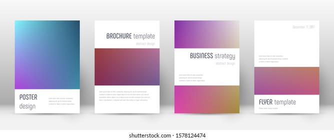 Flyer layout. Minimalistic beauteous template for Brochure, Annual Report, Magazine, Poster, Corporate Presentation, Portfolio, Flyer. Astonishing gradient cover page.