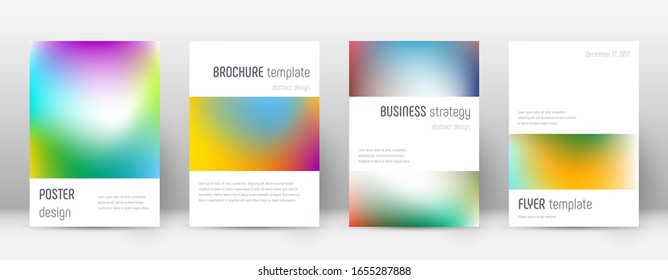 Flyer layout. Minimalistic brilliant template for Brochure, Annual Report, Magazine, Poster, Corporate Presentation, Portfolio, Flyer. Artistic bright cover page.