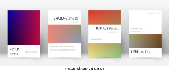 Flyer layout. Minimalistic curious template for Brochure, Annual Report, Magazine, Poster, Corporate Presentation, Portfolio, Flyer. Astonishing gradient cover page.