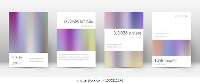 Flyer layout. Minimalistic lively template for Brochure, Annual Report, Magazine, Poster, Corporate Presentation, Portfolio, Flyer. Artistic color gradients cover page.