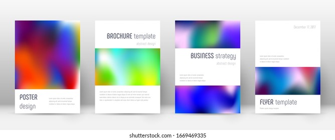 Flyer layout. Minimalistic symmetrical template for Brochure, Annual Report, Magazine, Poster, Corporate Presentation, Portfolio, Flyer. Artistic colorful cover page.