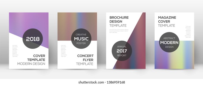 Flyer layout. Modern admirable template for Brochure, Annual Report, Magazine, Poster, Corporate Presentation, Portfolio, Flyer. Attractive bright hologram cover page.