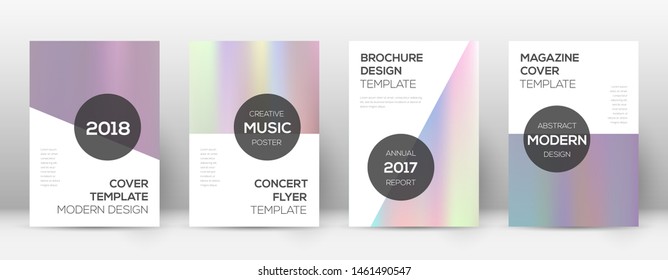 Flyer layout. Modern classic template for Brochure, Annual Report, Magazine, Poster, Corporate Presentation, Portfolio, Flyer. Authentic pastel hologram cover page.