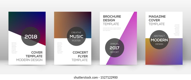 Flyer layout. Modern rare template for Brochure, Annual Report, Magazine, Poster, Corporate Presentation, Portfolio, Flyer. Attractive gradient cover page.