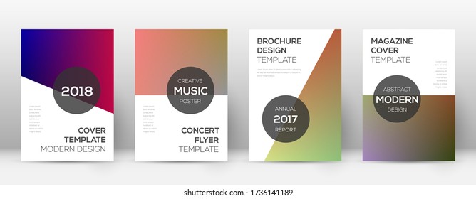 Flyer layout. Modern resplendent template for Brochure, Annual Report, Magazine, Poster, Corporate Presentation, Portfolio, Flyer. Attractive gradient cover page.