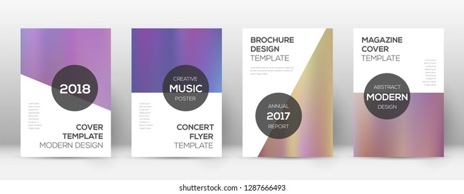 Flyer layout. Modern symmetrical template for Brochure, Annual Report, Magazine, Poster, Corporate Presentation, Portfolio, Flyer. Astonishing bright hologram cover page.