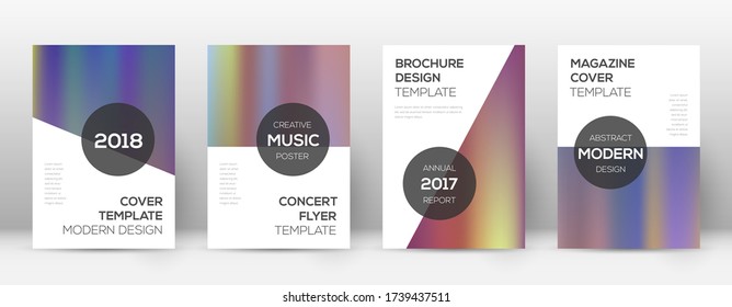 Flyer layout. Modern worthy template for Brochure, Annual Report, Magazine, Poster, Corporate Presentation, Portfolio, Flyer. Astonishing bright hologram cover page.
