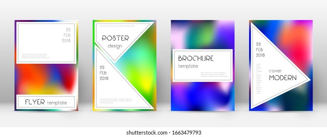 Flyer layout. Stylish bizarre template for Brochure, Annual Report, Magazine, Poster, Corporate Presentation, Portfolio, Flyer. Awesome colorful cover page.