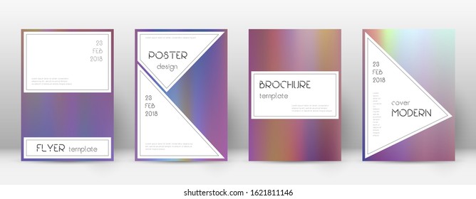 Flyer layout. Stylish mind-blowing template for Brochure, Annual Report, Magazine, Poster, Corporate Presentation, Portfolio, Flyer. Authentic bright hologram cover page.