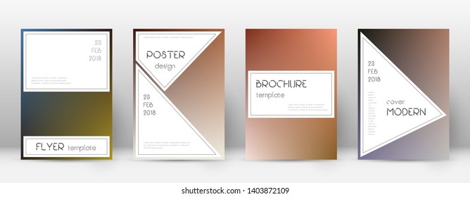 Flyer layout. Stylish valuable template for Brochure, Annual Report, Magazine, Poster, Corporate Presentation, Portfolio, Flyer. Authentic color transition cover page.
