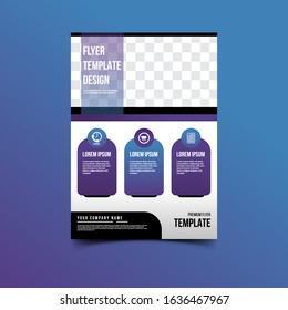 Flyer layout template design. corporate business flyer, annual report, brochure. vector design.