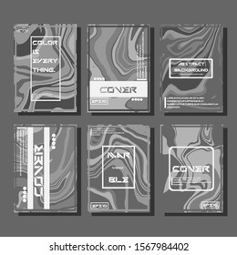 Flyer layout template with mixture of acrylic paints. Liquid marble texture. Fluid art. Applicable for design cover, flyer, poster, placard. 