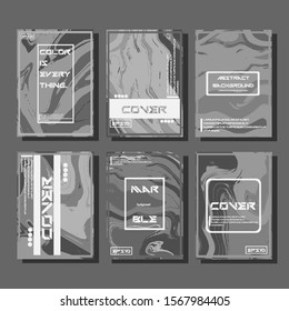 Flyer layout template with mixture of acrylic paints. Liquid marble texture. Fluid art. Applicable for design cover, flyer, poster, placard. 