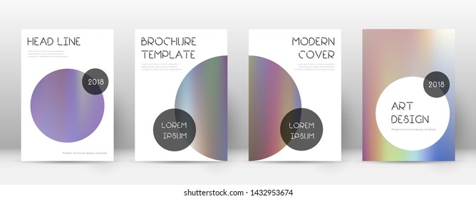 Flyer layout. Trendy bold template for Brochure, Annual Report, Magazine, Poster, Corporate Presentation, Portfolio, Flyer. Beauteous bright hologram cover page.