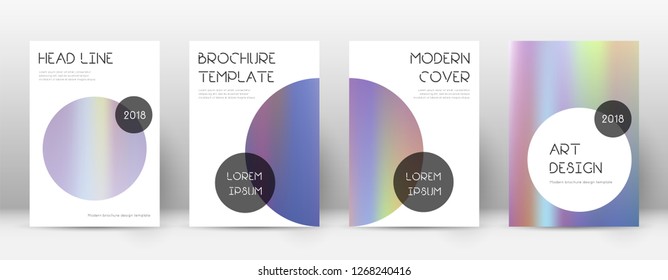 Flyer layout. Trendy captivating template for Brochure, Annual Report, Magazine, Poster, Corporate Presentation, Portfolio, Flyer. Beauteous bright hologram cover page.