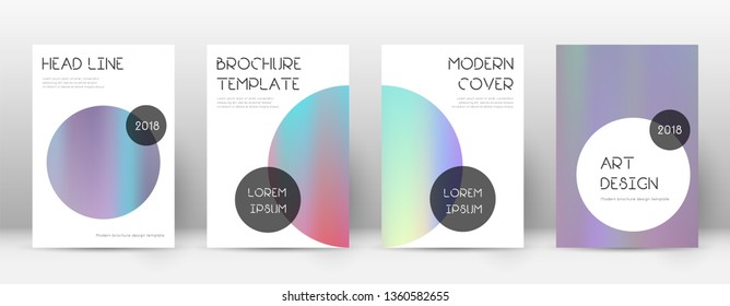 Flyer layout. Trendy fabulous template for Brochure, Annual Report, Magazine, Poster, Corporate Presentation, Portfolio, Flyer. Beautiful pastel hologram cover page.