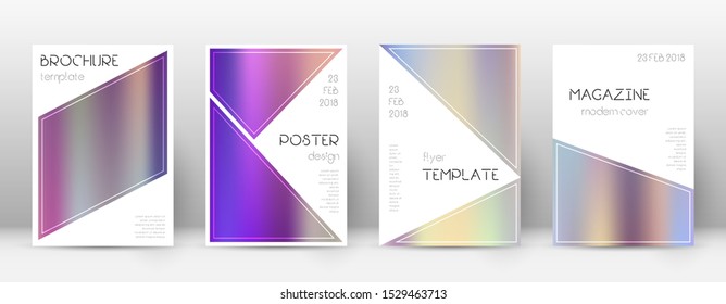 Flyer layout. Triangle admirable template for Brochure, Annual Report, Magazine, Poster, Corporate Presentation, Portfolio, Flyer. Bewitching color gradients cover page.