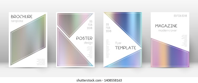 Flyer layout. Triangle artistic template for Brochure, Annual Report, Magazine, Poster, Corporate Presentation, Portfolio, Flyer. Bewitching color gradients cover page.