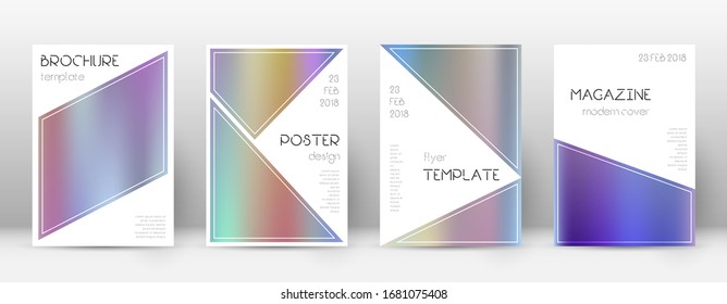 Flyer layout. Triangle astonishing template for Brochure, Annual Report, Magazine, Poster, Corporate Presentation, Portfolio, Flyer. Bewitching color gradients cover page.