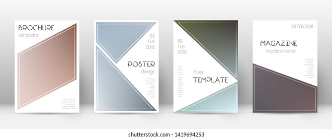 Flyer layout. Triangle divine template for Brochure, Annual Report, Magazine, Poster, Corporate Presentation, Portfolio, Flyer. Bewitching color transition cover page.