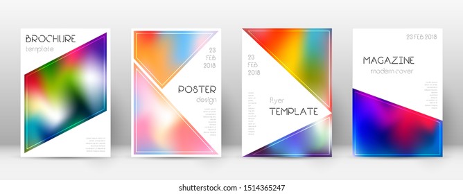 Flyer layout. Triangle fabulous template for Brochure, Annual Report, Magazine, Poster, Corporate Presentation, Portfolio, Flyer. Bewitching colorful cover page.