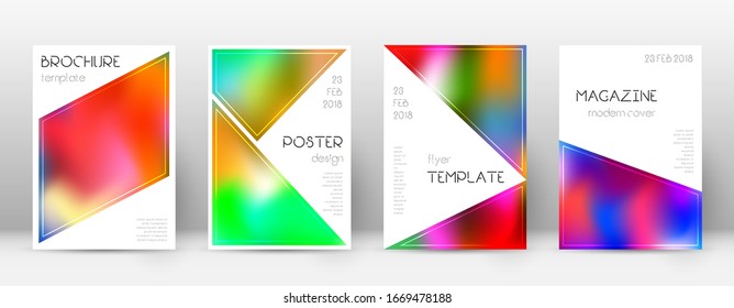 Flyer layout. Triangle fresh template for Brochure, Annual Report, Magazine, Poster, Corporate Presentation, Portfolio, Flyer. Bewitching colorful cover page.