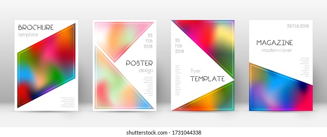 Flyer layout. Triangle good-looking template for Brochure, Annual Report, Magazine, Poster, Corporate Presentation, Portfolio, Flyer. Bewitching colorful cover page.