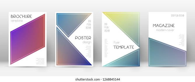 Flyer layout. Triangle likable template for Brochure, Annual Report, Magazine, Poster, Corporate Presentation, Portfolio, Flyer. Bewitching gradient cover page.