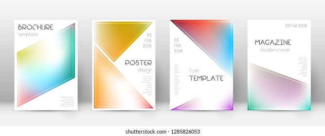 Flyer layout. Triangle neat template for Brochure, Annual Report, Magazine, Poster, Corporate Presentation, Portfolio, Flyer. Beautiful bright cover page.