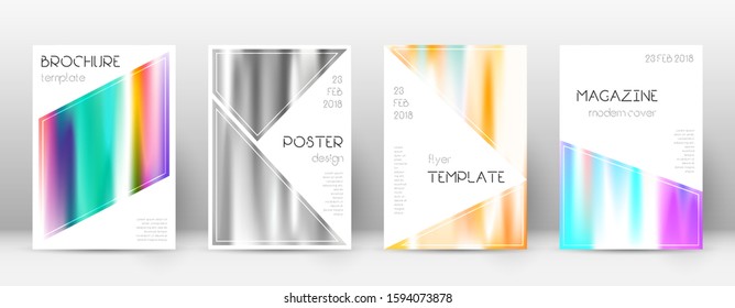 Flyer layout. Triangle splendid template for Brochure, Annual Report, Magazine, Poster, Corporate Presentation, Portfolio, Flyer. Bewitching lines cover page.