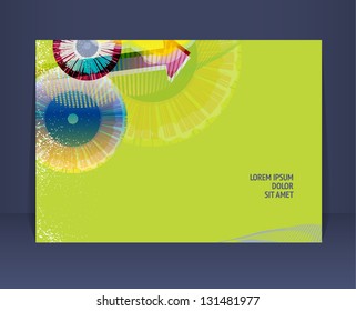 Flyer, leaflet, booklet layout. Editable design template. EPS10 vector, transparencies used.