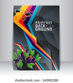 Flyer, leaflet, booklet layout. Editable design template. EPS10 vector, transparencies used.