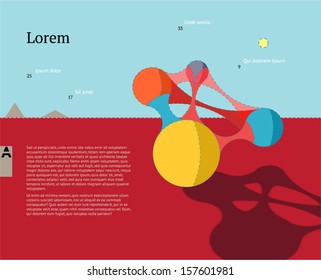 Flyer, leaflet, booklet layout. Editable design template. EPS10 vector, transparencies used.