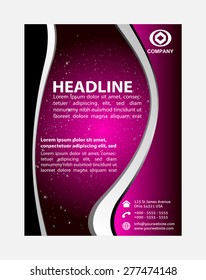 Flyer, leaflet, booklet layout. Editable design template
