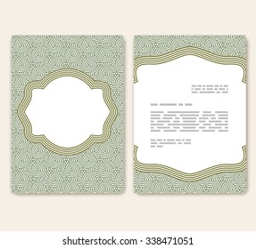 Flyer, leaflet, booklet layout. Editable design template. A4 2-fold brochure with abstract elements